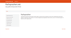 Desktop Screenshot of fachsprachen.net